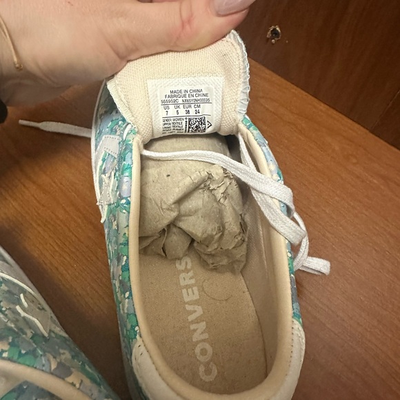 NWT Converse Breakpoint Ox Floral Cyan Blue White Womens Shoes Sneakers Size 7 - Picture 6 of 7